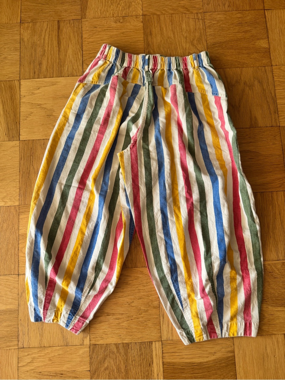 Free People We The Free Ridley Baja Pull On Trouser Natural Striped Large - Picture 5 of 13